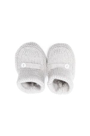 Grey wool knitted slippers LITTLE BEAR KIDS | 7141POLVERE